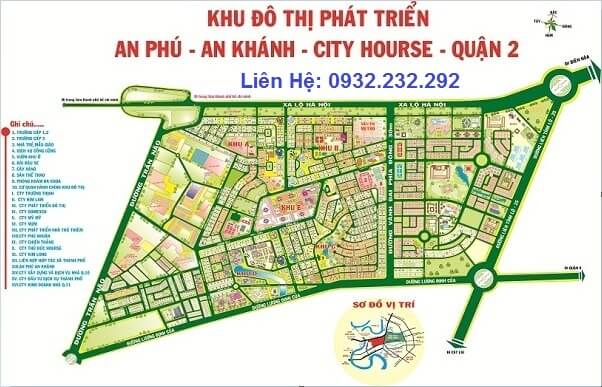 Bản đồ quy hoạch An Phú, An Khánh city House