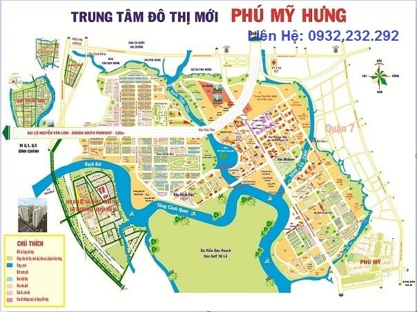 Bản đồ quy hoạch Phú Mỹ Hưng