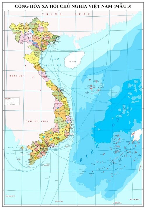 Mua bản đồ Việt Nam Tiếng Anh kích thước lớn ở đâu