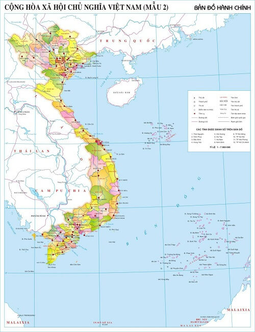 Bán bản đồ Việt Nam Tiếng Trung cỡ lớn
