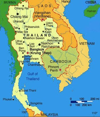 Bản Đồ Thái Lan Tiếng Việt Cập Nhật Mới Nhất 2017 - 2018