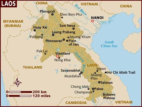 Mách bạn địa điểm mua bản đồ nước Lào ở đâu chính xác nhất