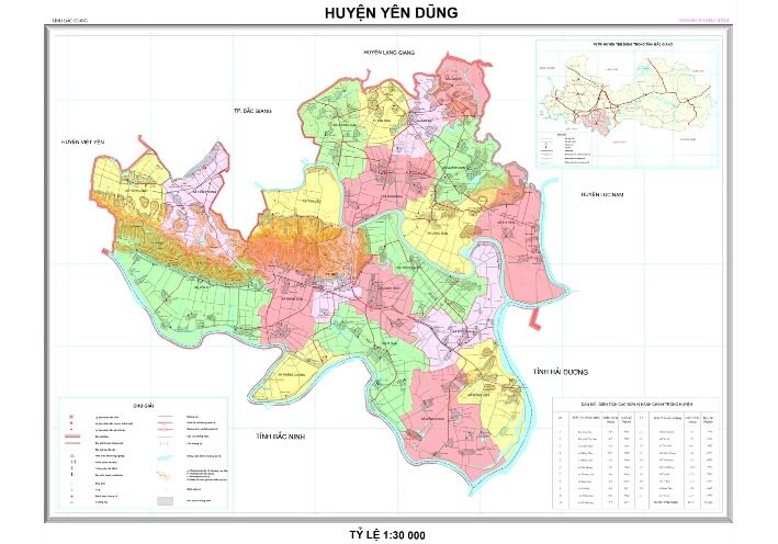 Thông minh khi chọn bản đồ hành chính huyện Yên Dũng tỉnh Bắc Giang