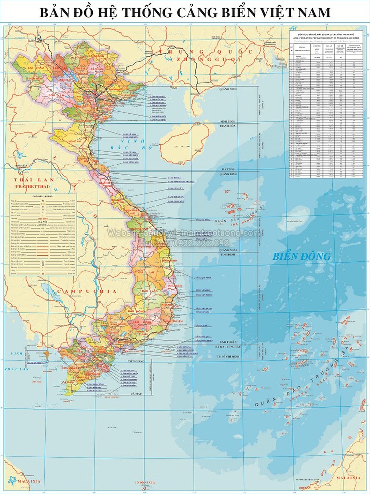 Bản Đồ Cảng Biển Việt Nam Khổ Lớn