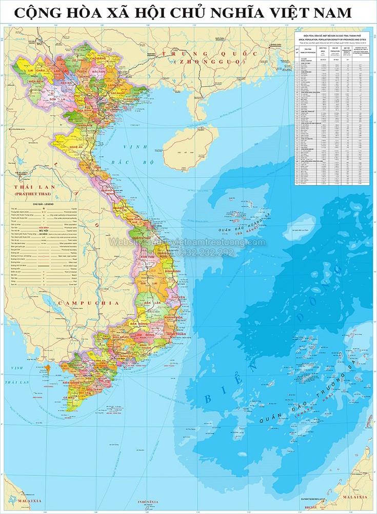 Bản Đồ Việt Nam Lào Campuchia Khổ Lớn