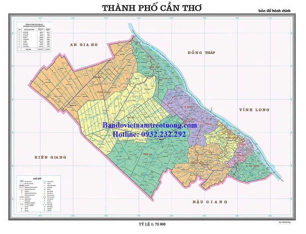 Bản Đồ Thành Phố Cần Thơ Khổ Lớn