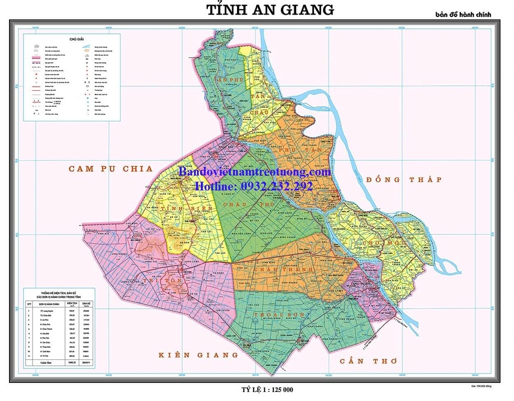 Bản Đồ Hành Chính Tỉnh An Giang