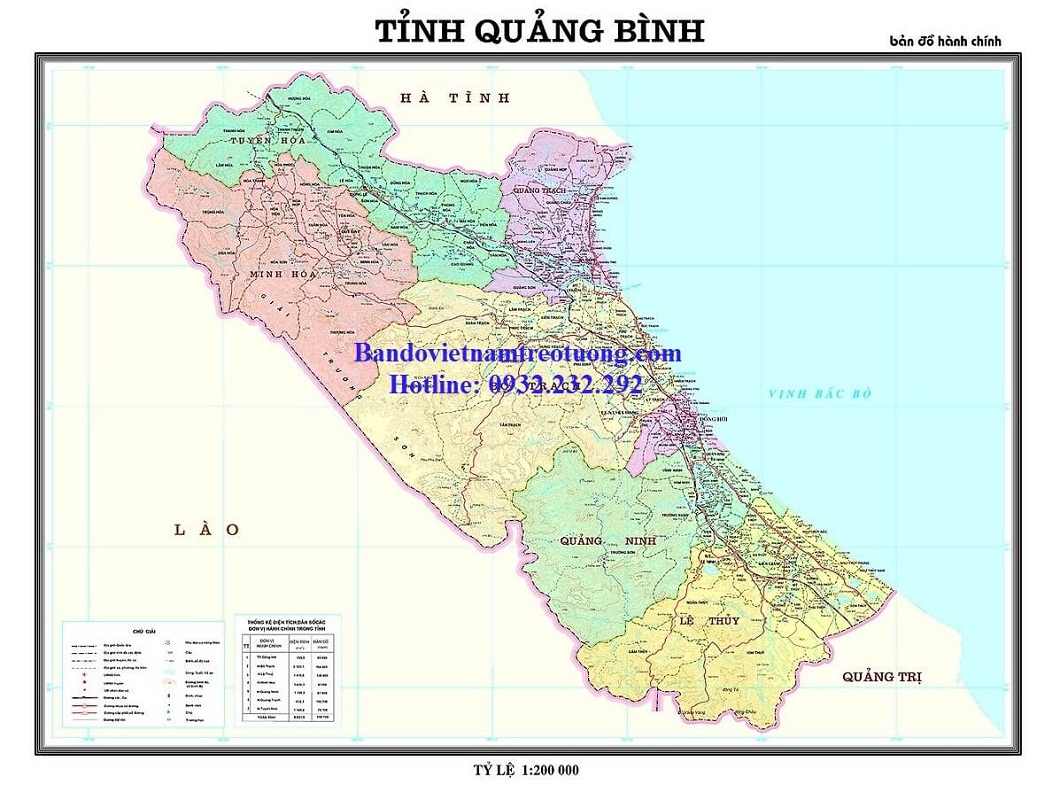 Bản Đồ Tỉnh Quảng Bình Khổ Lớn