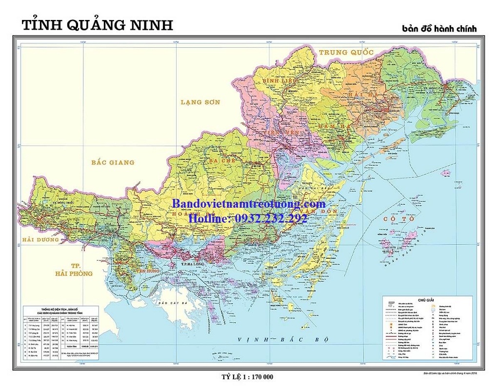 Bản Đồ Tỉnh Quảng Ninh Khổ Lớn