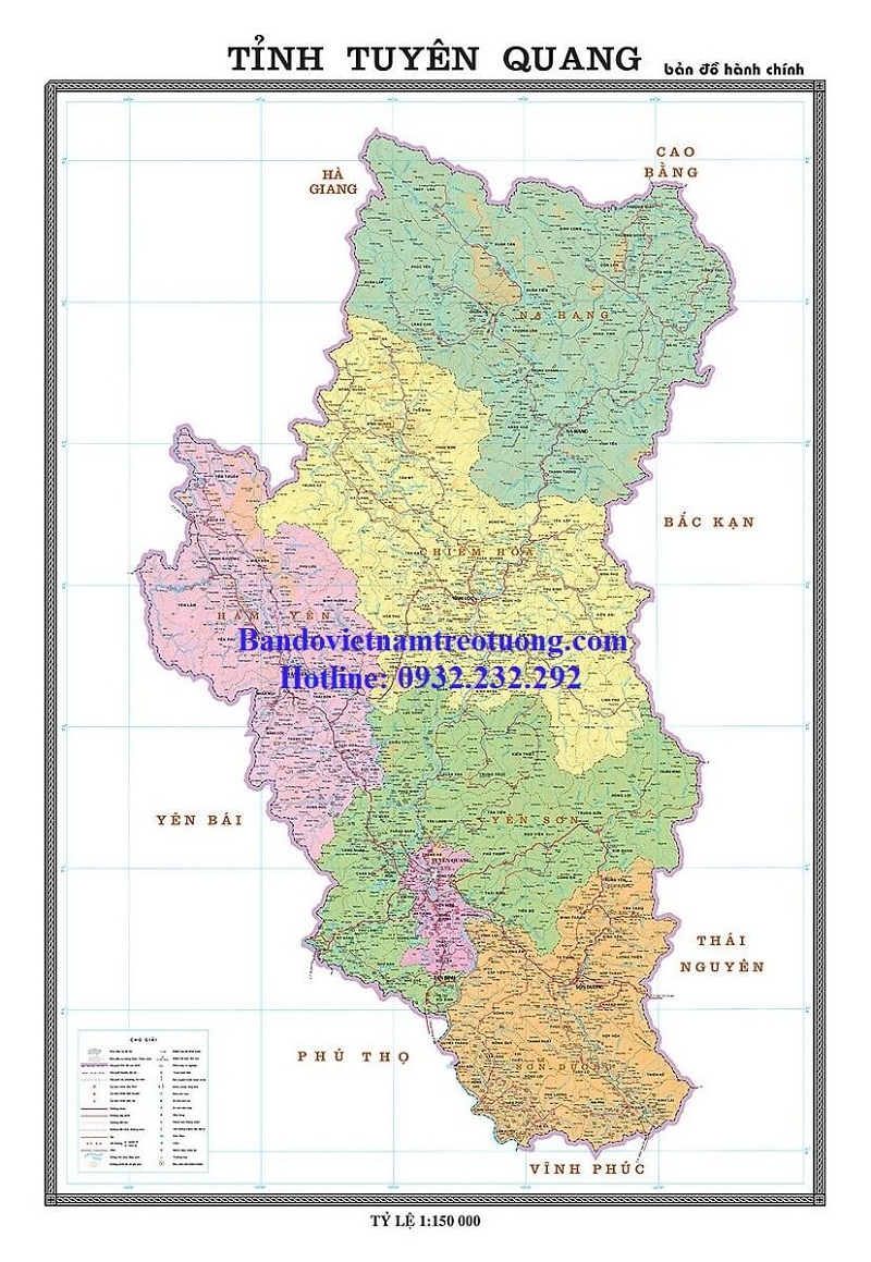 Bản Đồ Tỉnh Tuyên Quang Khổ Lớn