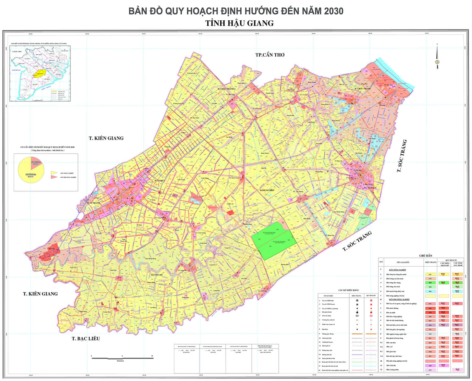 Bản Đồ Quy Hoạch Huyện Châu Thành Tỉnh Hậu Giang Đến Năm 2030