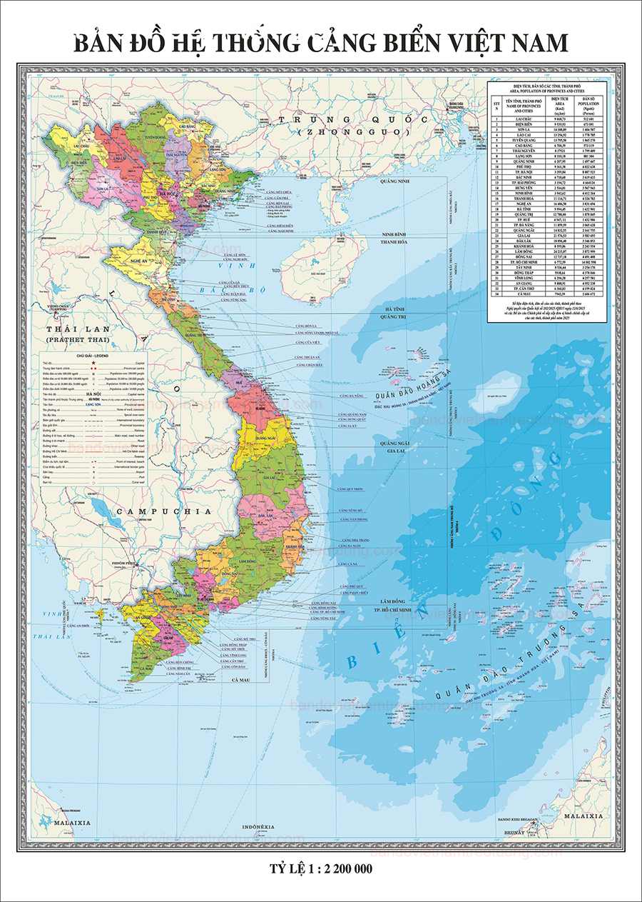 Bản Đồ Cảng Biển Việt Nam 34 Tỉnh Thành