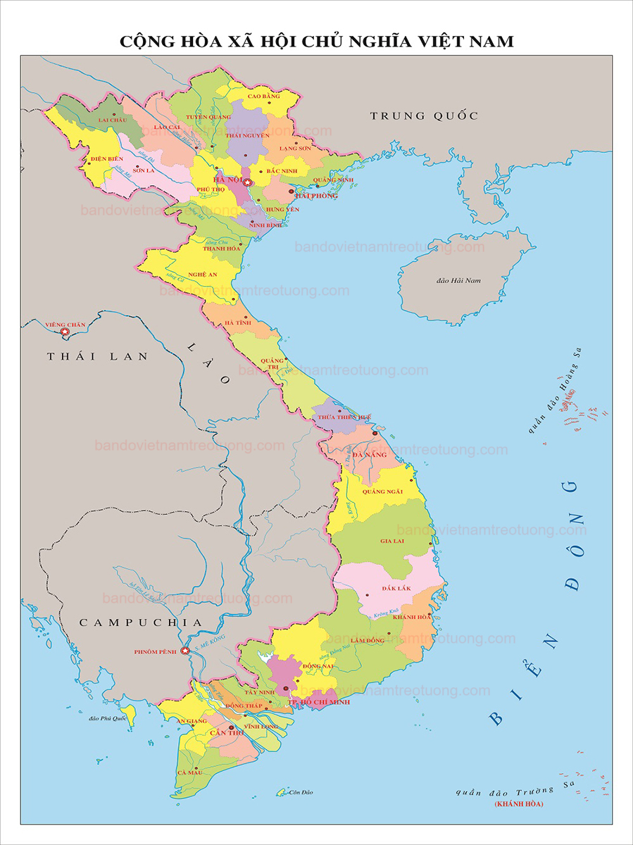 Bản Đồ Việt Nam 34 Tỉnh Thành Mẫu 5